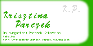 krisztina parczek business card